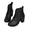 Sexy Side Zipper High Heel Ankle Boots Women Autumn Fashion Black Round Toe Chelsea Boots Chunky Platform Women'S Boots