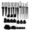 Professional 20/30-Piece Makeup Tool Set: Brushes, Sponges & Cleaning Tools