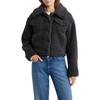 UGG Collar Button Chest Pocket Long Sleeve Fleece Coat Women outerwear 1171459-INK