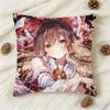 Anime The TTouhou Doublesided Printed Square Decorative Cushion Cover for Sofa Living Room Home Decor