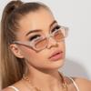 Plastic Square Frame Fashion Sunglasses for Street Photography Daily Travel and Driving UV Protection
