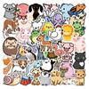 50Pcs Cute Animal Graffiti Stickers Kids Toy Fridge Phone Case Wall Room Cartoon Diy Aesthetic Vinyl Decor Children Girls