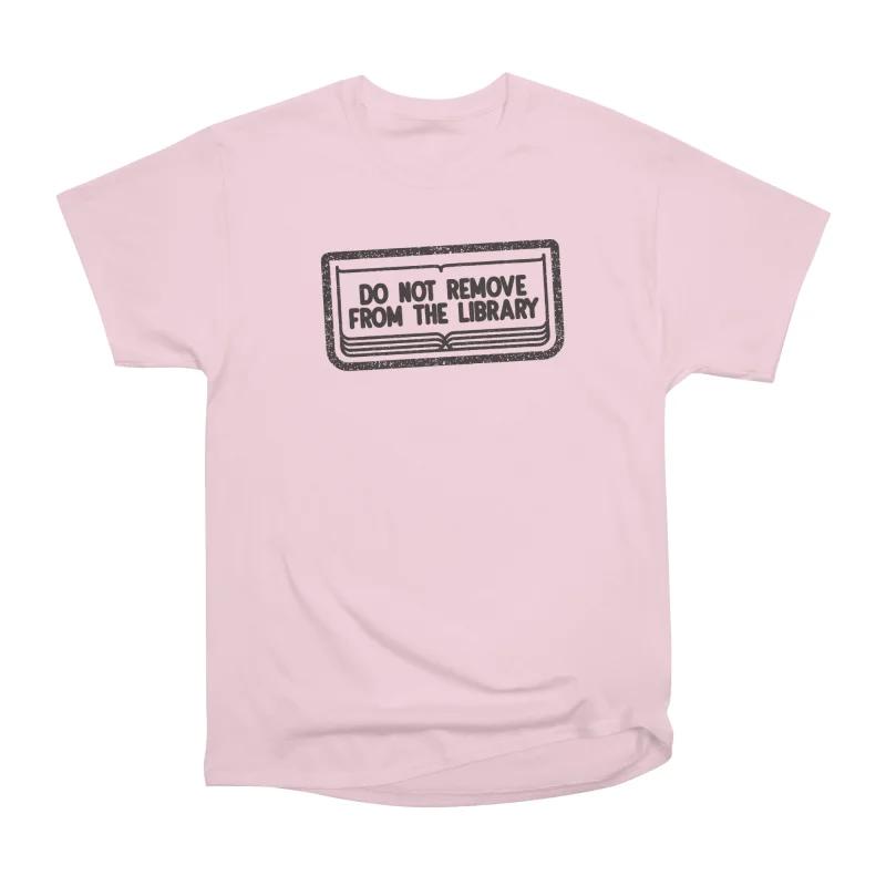 

Men Casual Shirts Short Sleeves DO NOT REMOVE FROM THE LIBRARY Pink Tees Oversized T-shirts XXXL рожевий