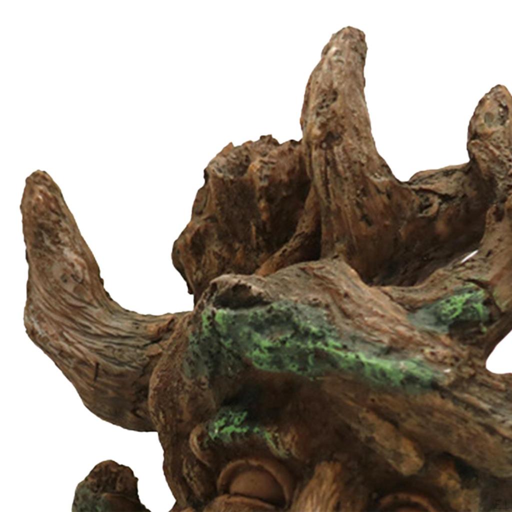 Tree Trunk with Face Treehouse Cave Hideout Ornament, Landscaping Betta Hide Aquarium Ornament