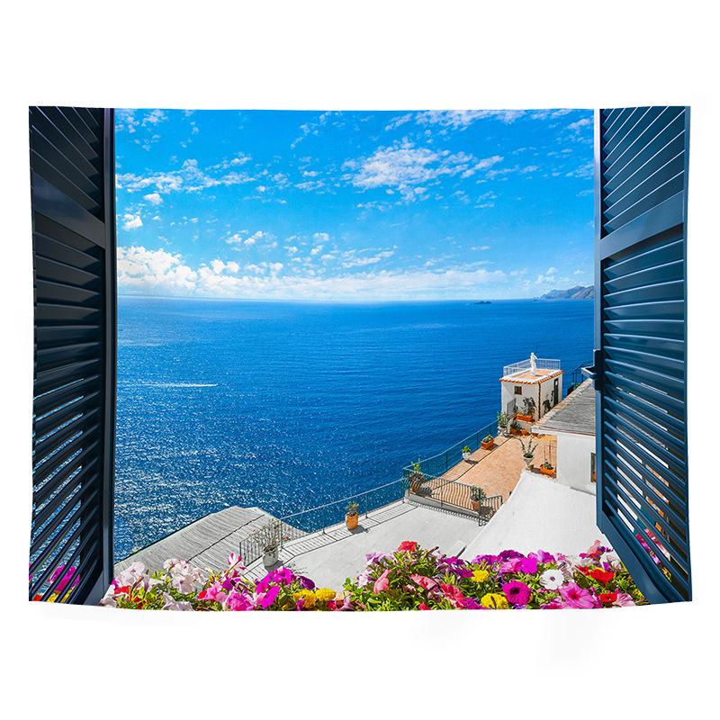 VIKAMA Atmospheric Landscape Tapestry Bedroom  Living Room Sofa Backdrop Guesthouse  Dormitory Decorative Hanging Tapestry