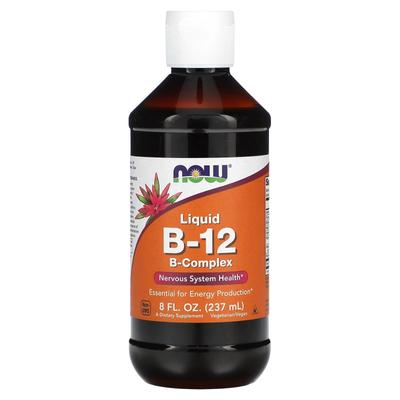 NOW Foods, B-12, Liquid, B-Complex, 8 Fl Oz (237 Milliliters)