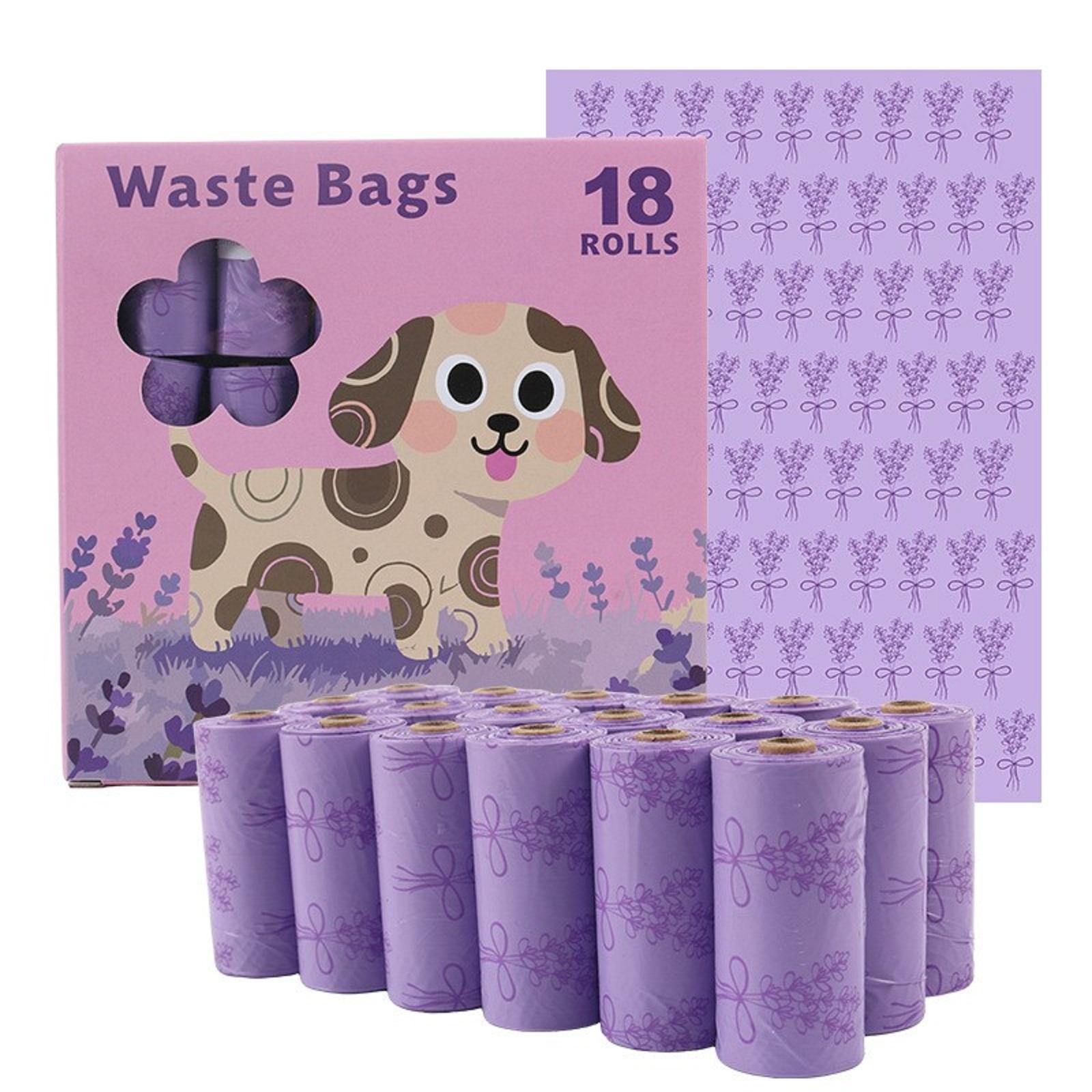 

Biodegradables Dog Pet Poop Bags Rolls Extra Thick Leak Proof Waste Refuse Cleaningup Bags For Outdoor Animals Walking And Travel One Size фиолетовый