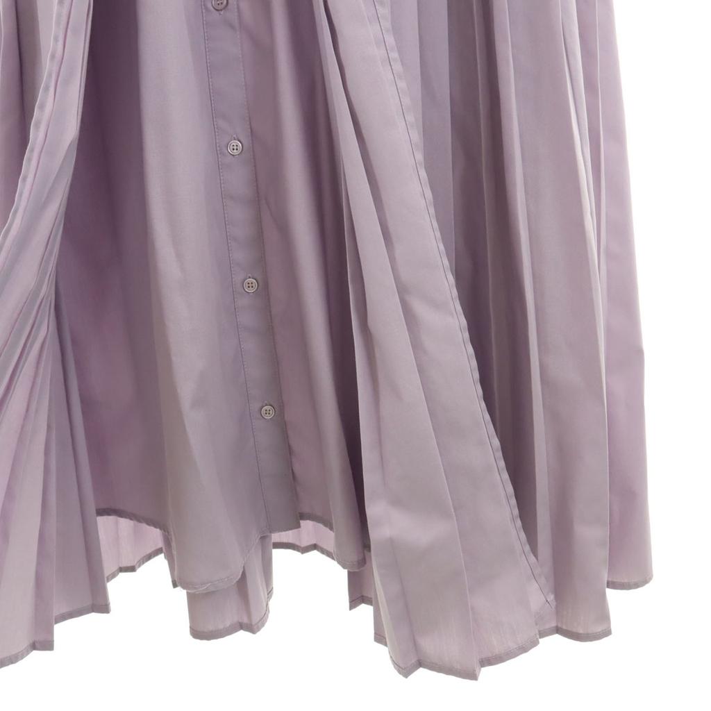 Ray Beams Short Sleeve Pleated One Piece Lavender Women Used
