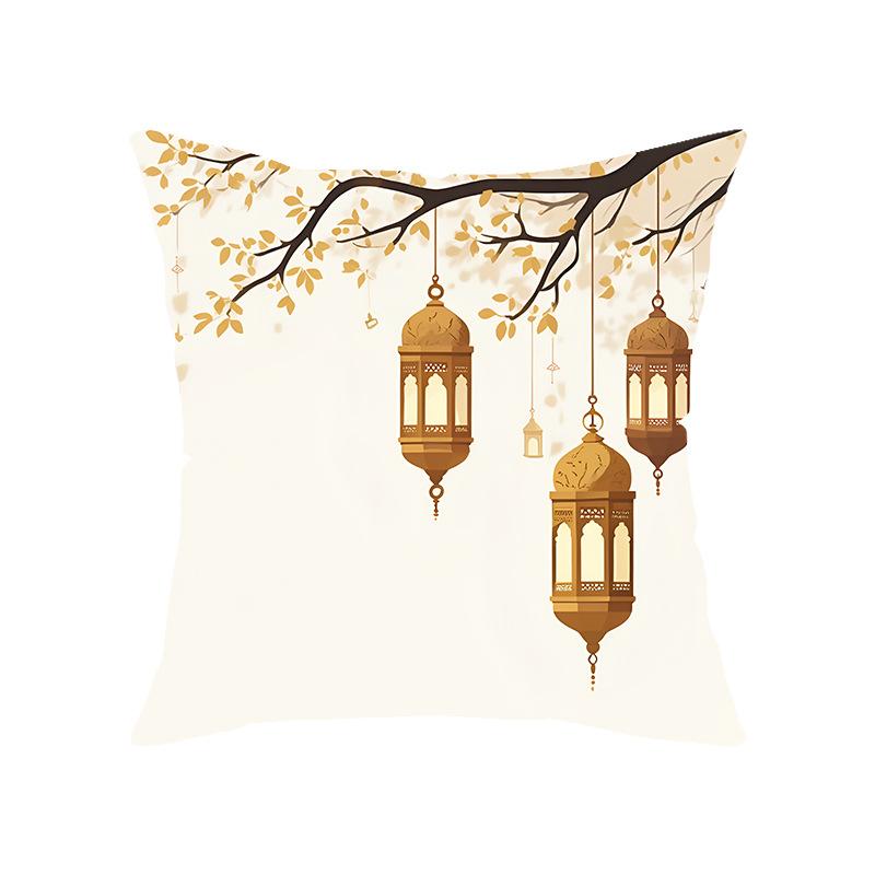 

New Golden Moon Pillow Cover Ethnic Festival Decoration Printed Cushion Home Sofa Pillow 45x45cm