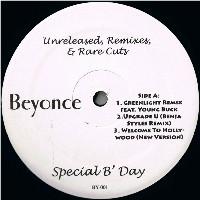 

12inch Record BEYONCE Special B Day Unreleased Remixes BY001 NOT ON LABEL US Rap HipHopRB Used