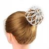 Furling Women Handmade Balle Dancing Crystal Snood Bun Net Pearl Hair Nets Headwear Hair Bun