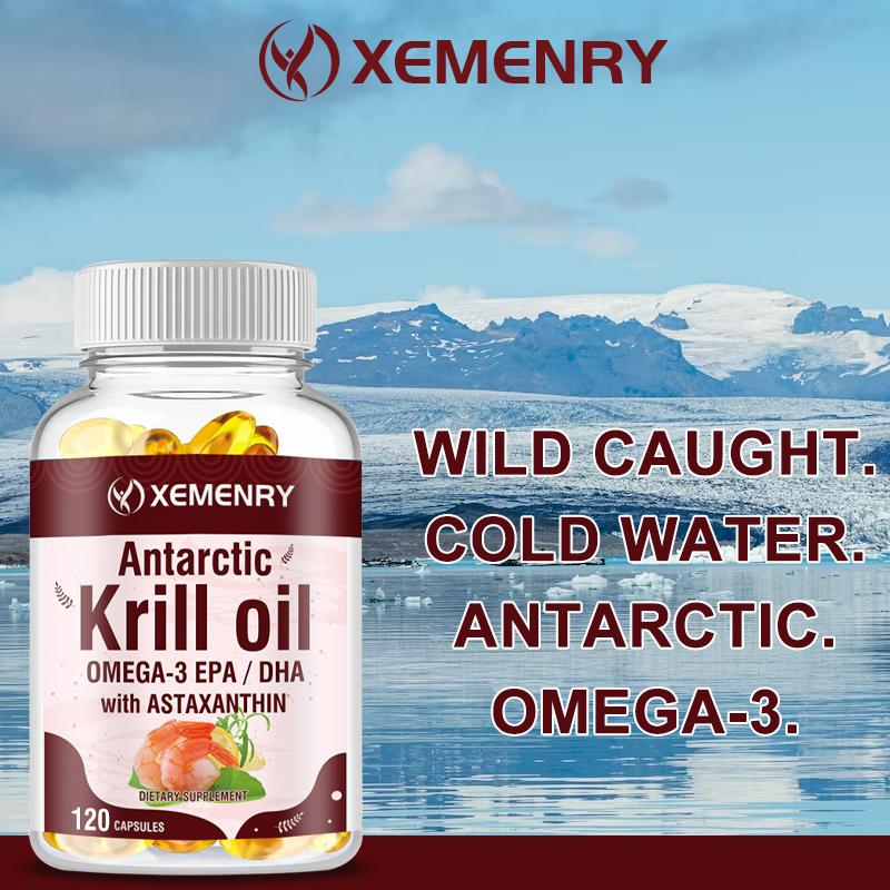 XEMENRY - 2000mg Antarctic Krill Oil Softgels - Heart, Brain, and Joint Health