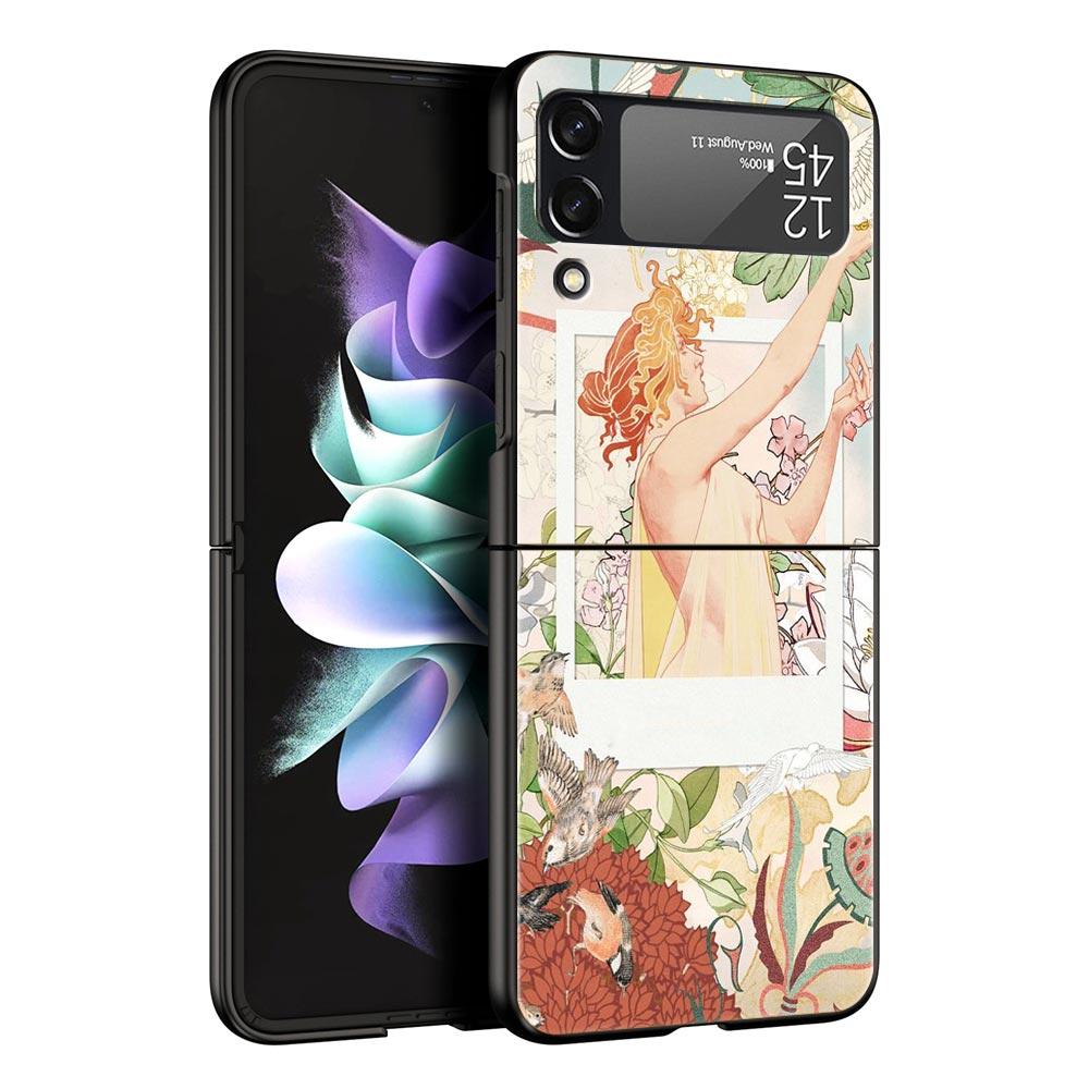 ART esthetische collage Venus Telefoonhoesje Voor Samsung Galaxy Z Flip3 Flip4 Flip5 Hoesje Shell Voor Z Flip 3 4 5 6 7 Harde Vouwbare Cover