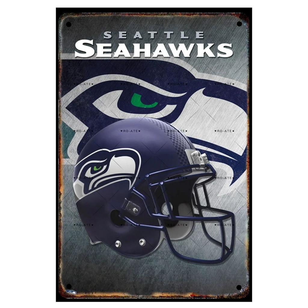 Football Helmets Metal Tin Signs Wall Decoration Plaque Vintage Art Poster Iron Painting for Man Cave Home Cafe Garden Club Bar