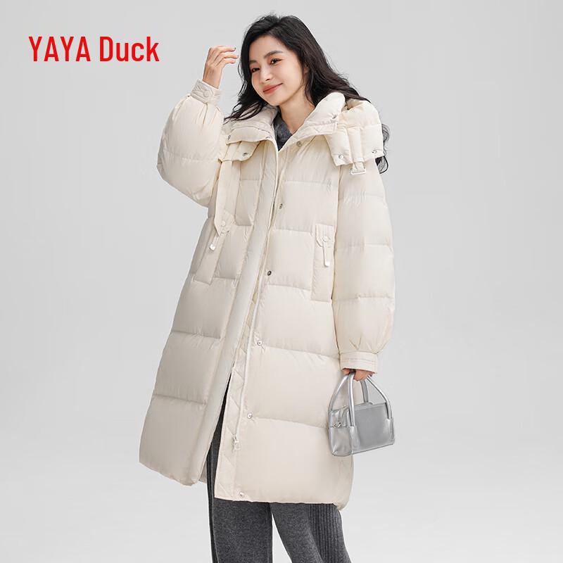 Yaya Damen Lange Daunenjacke mit Kapuze (Kollektion 2024)