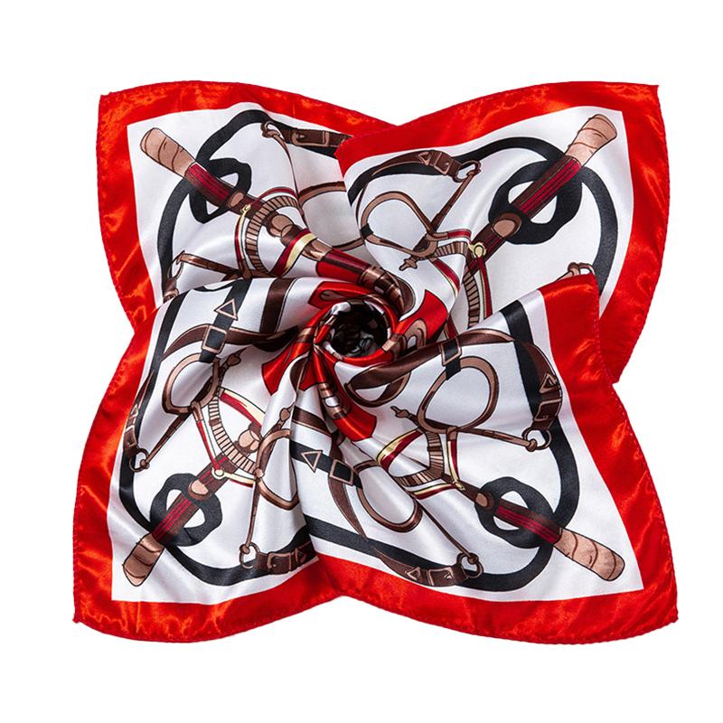 1Pc Polyester Flight Attendants Square Elegant Bandana Fashionable Women's Scarfs Hijab 50x50CM