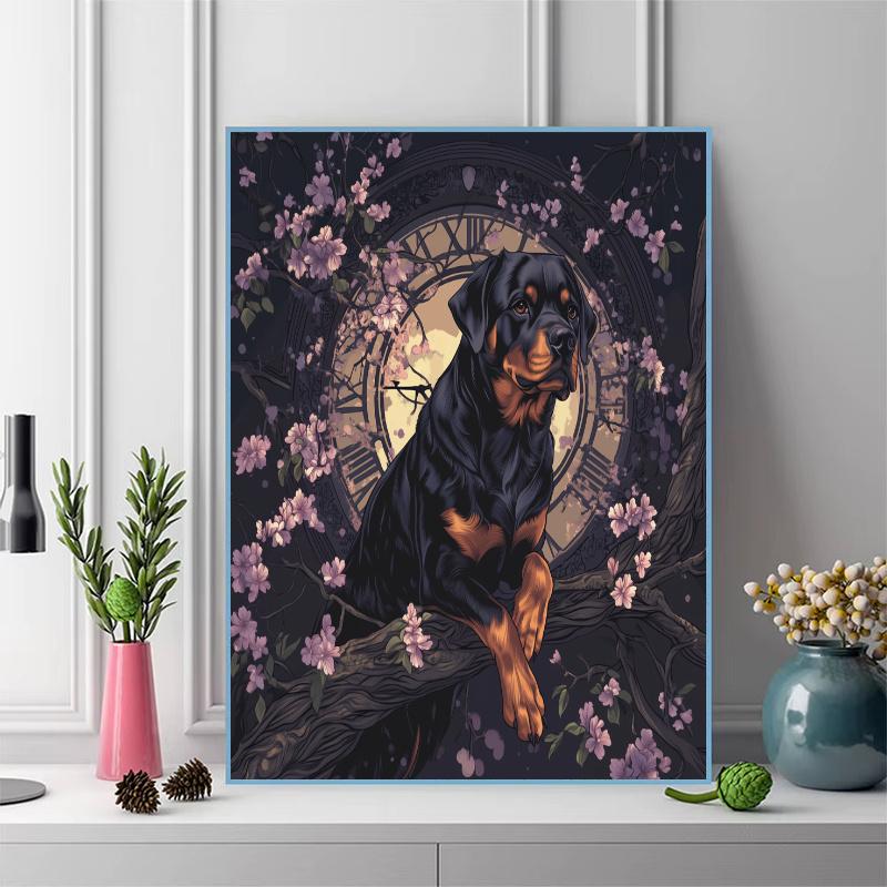 Rottweiler Pattern 3pcs 100% Round Full Drill 5D DIY Diamond Painting Embroidery Cross Stitch Rhinestone Décor