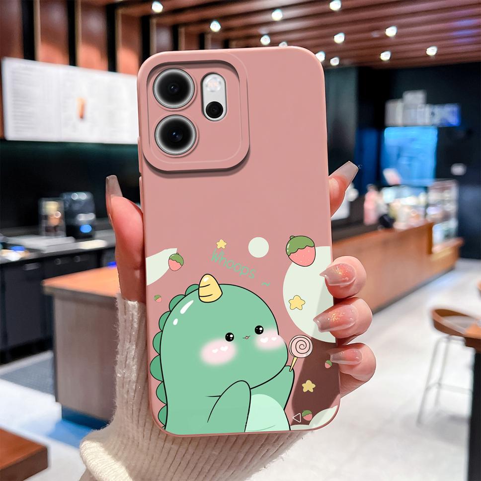For Oppo Reno 14F 5G Phone Case Sunflower Patterns Soft Liquid Silicone Shell For OppoReno14F 14 F Camera Coverage Durable Capa
