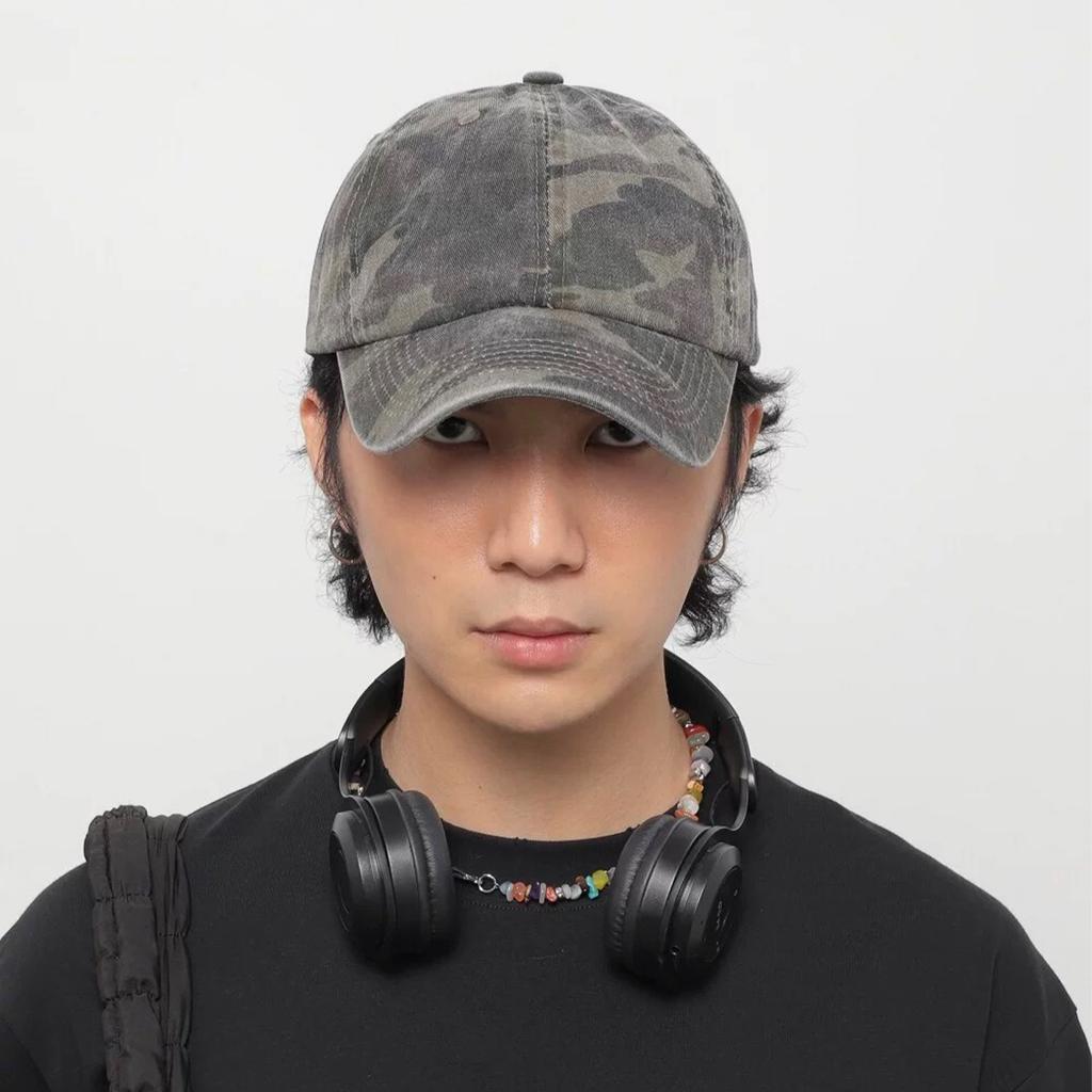 Amerikanische Retro Camouflage Baseballkappe für Herren und Damen Sonnenschutz Outdoor Taktisch Weiches Oberteil Retro Gewaschene Kappe