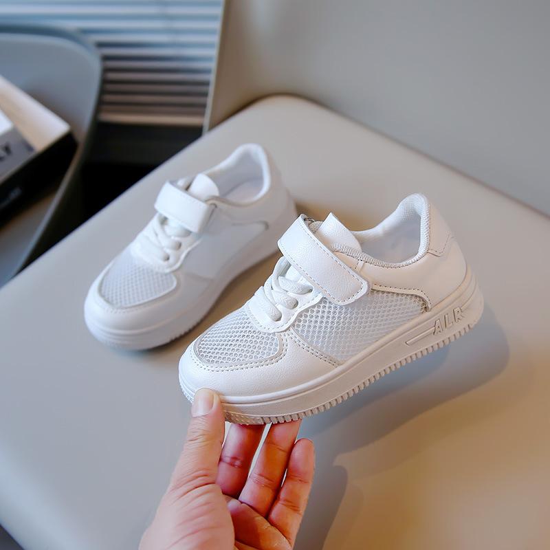 Performance classmates children's little white shoes boys' shoes 2025 spring and autumn new student girls white sports shoes