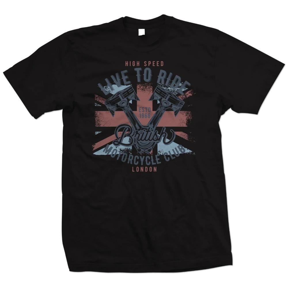 T-shirt Coton Homme Biker Moto Grande Taille Imprimé Cool Mode Streetwear Classique Grande Taille Tee Nouvelle Arrivée Top Moto