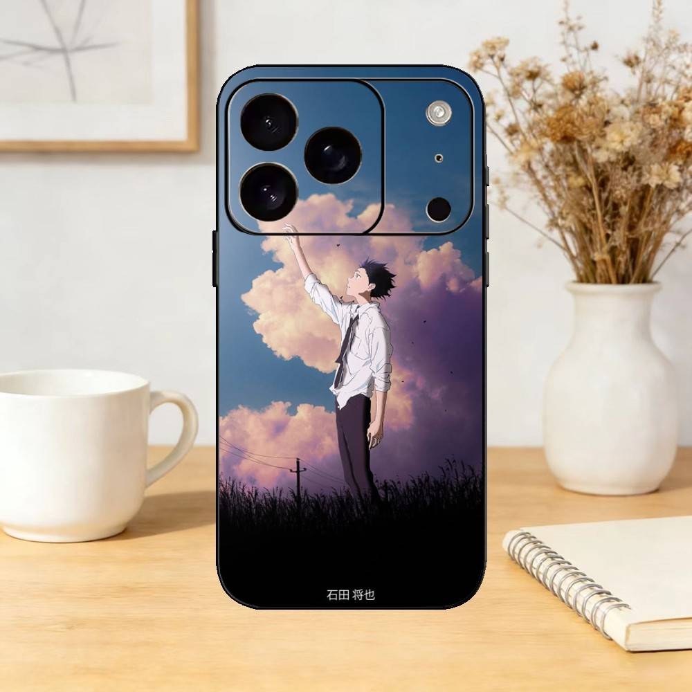 A Silent Voice Shoya Nishimiya Phone Case Silicone black Soft For IPhone 17,16,15,14,13,12,11,SE,Plus Pro Max