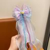 Elegant Colorful Ribbon Hair Bows Princess Bowknot Long Barrettes Alligator Clips Sweet Hair Accessories