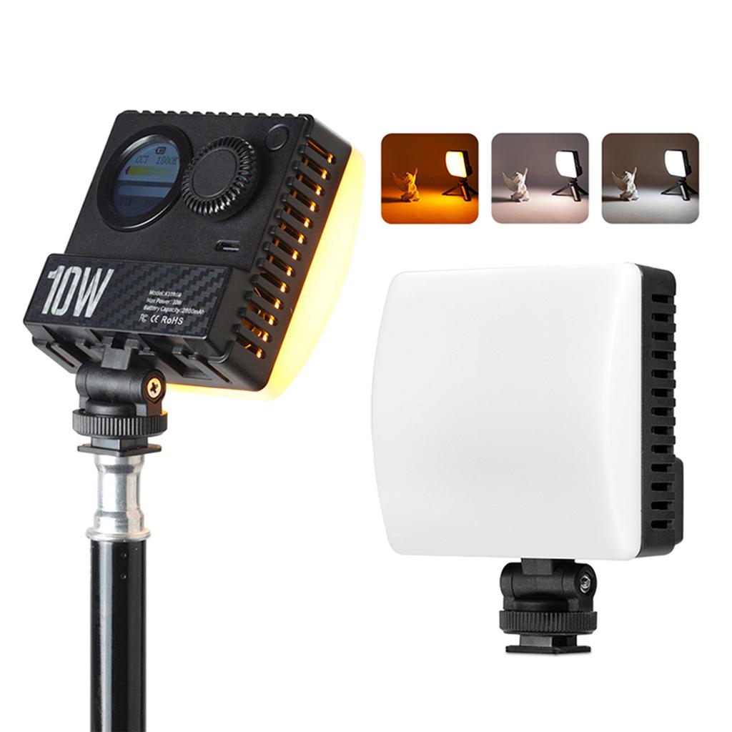 Portable RGB Fill Light 10W Rechargeable 84 LED Video Lights 1800K-9000K Dimmable Vlog Light for Photography with 120 Beam Angle