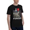 I Heart Furries Funny Cringe Furry Alpha Werewolf Wolf Meme T Shirt For Men Summer T-Shirts Comfortable Tee Shirt Big Size Tops