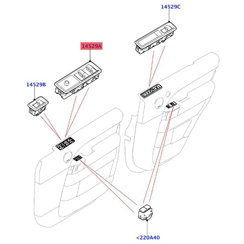 Car FRONT WINDOW SWITCH Replacement For Land Rover RANGE ROVER 2013 SPORT 2014 LR123006