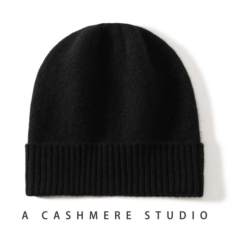 Warm Cashmere Knit Beanie Hat Men Women Thick Ear Protection Foldable Cap Winter Accessory