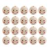 Set of 20 Smiling Wood Beads Creative DIY Crafts Accessories Wood Material
