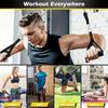 11-teiliges TPE Widerstandsband-Set Fitnessband Zugseil Elastisches Trainingsband mit Türanker Griffen Tragetasche Beine Knöchelbänder