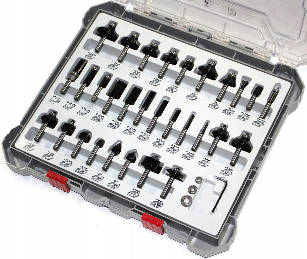 Milling Cutter Set 30 Pcs. 8mm Handle