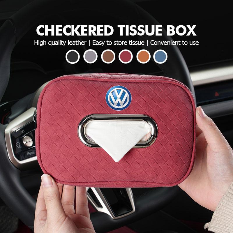 2026 saf7Car Paper Storage Bag Headrest Decor Backrest Tissue Box For Volkswagen VW Polo Jetta Sagitar Magotan Passat B5 B6 B7 CC Tiguan