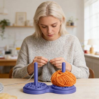 3D Printed Spinning Yarn Holder Knitting Crocheting Yarn Ball Spinner Dispenser Stand Embroidery Stitching Thread Holder Storage Organizer