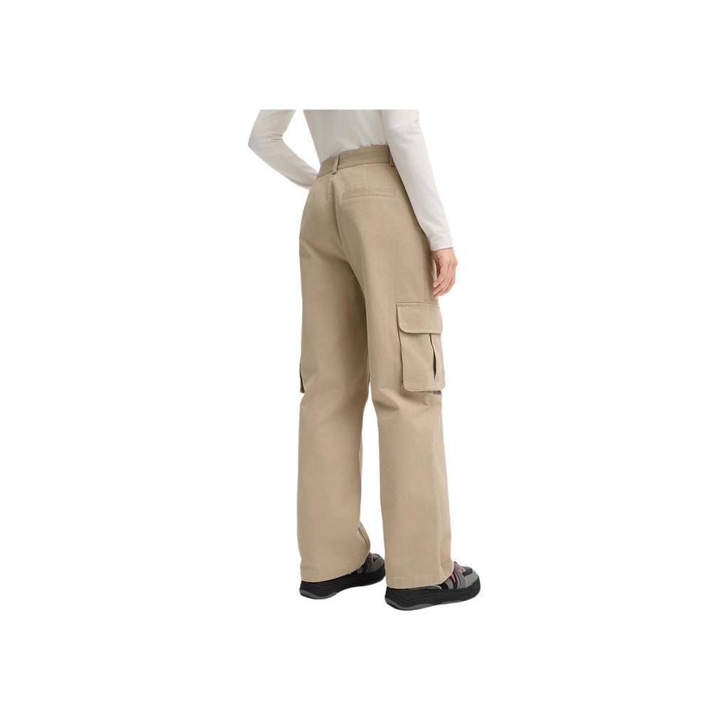 FILA Fleece Woven Casual Versatile Multi-Pocket Cargo Pants Women pants Beige F11W519801FBG