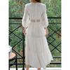 Λευκό μακρύ φόρεμα Γυναικεία καλοκαιρινά Boho δαντελένια φορέματα Γυναικείο φόρεμα για διακοπές στην παραλία