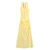 Jnleaog Spring New Arrival Women's Clothing Fashion Style French Fashion Nylon Hanging Collar Long Dress 3641387