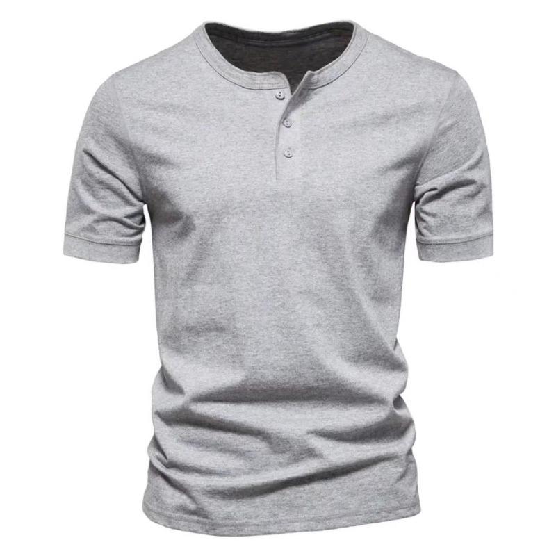 Men's Crew Neck Short Sleeve Men Casual Slim Sport Solid Color T-shirt Men