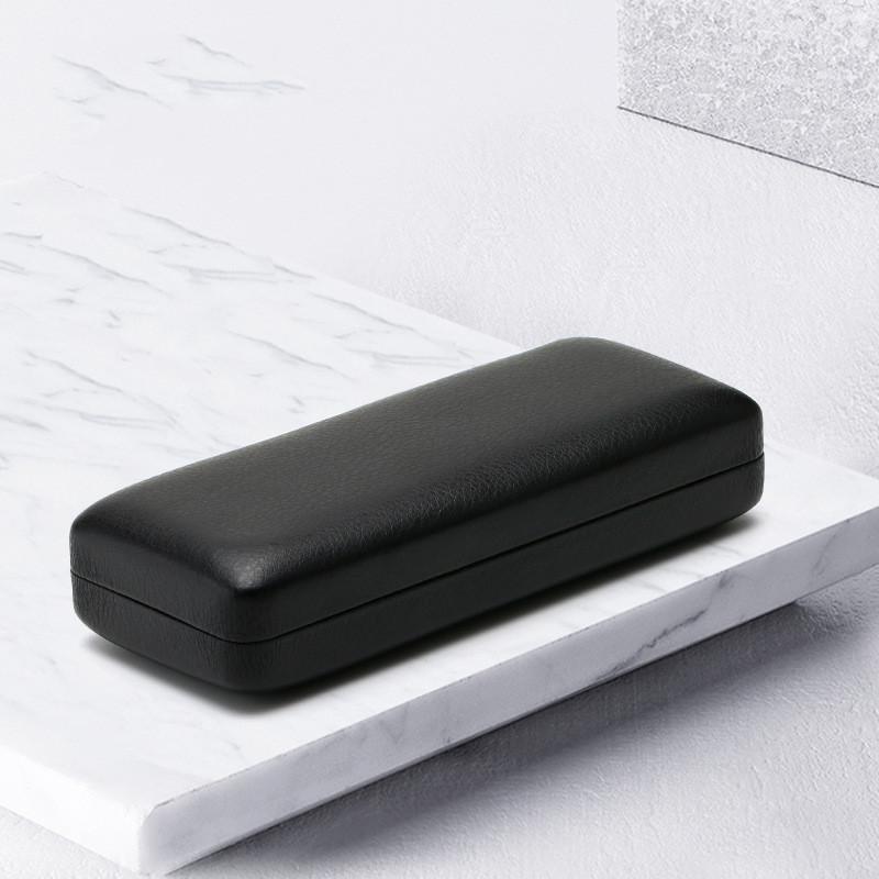 Fashion Simple PU Leather Glasses Metal Square Portable Sunglasses Case Women Men Durable Eyewear Storage Box