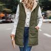 Solid Color Hooded Double-sided Wear Slim Temperament Cardigan Cotton Vest