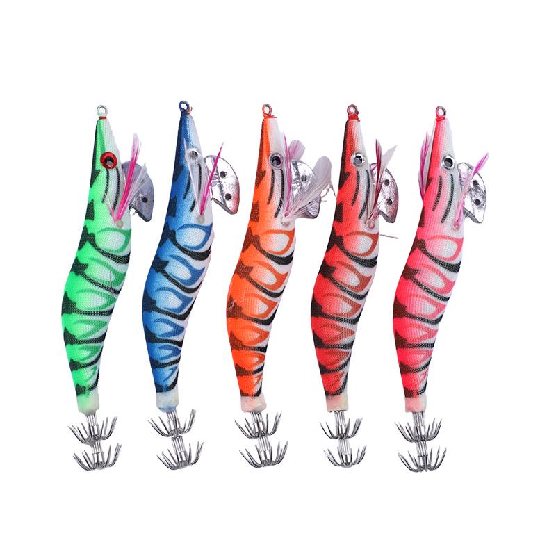 Luminous Soft Leg Squid Jig Lures with Rattle for Fishing