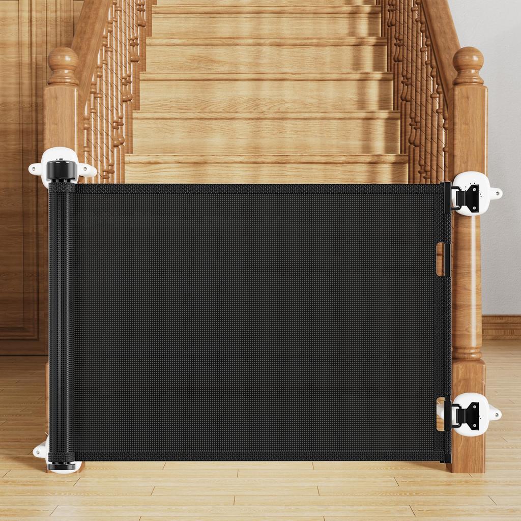 Kit de Montaje para Barrera de Escalera de 2 Piezas Sin Agujeros: Adaptador Universal para Barandilla Se Adapta a Postes de 1.5" a 3.5" de Ancho Kit de Barrera para Bebé Montado con Presión y Tornillería para Escaleras