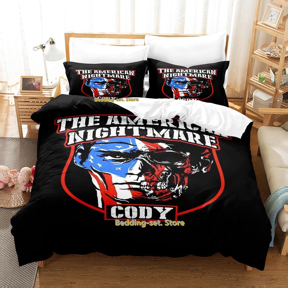 Nytt Cody Rhodes American Nightmare Sängklädesset Enkelt Twin Full Queen King Size Sängset Vuxen Barn Sovrum Påslakan Set Anime