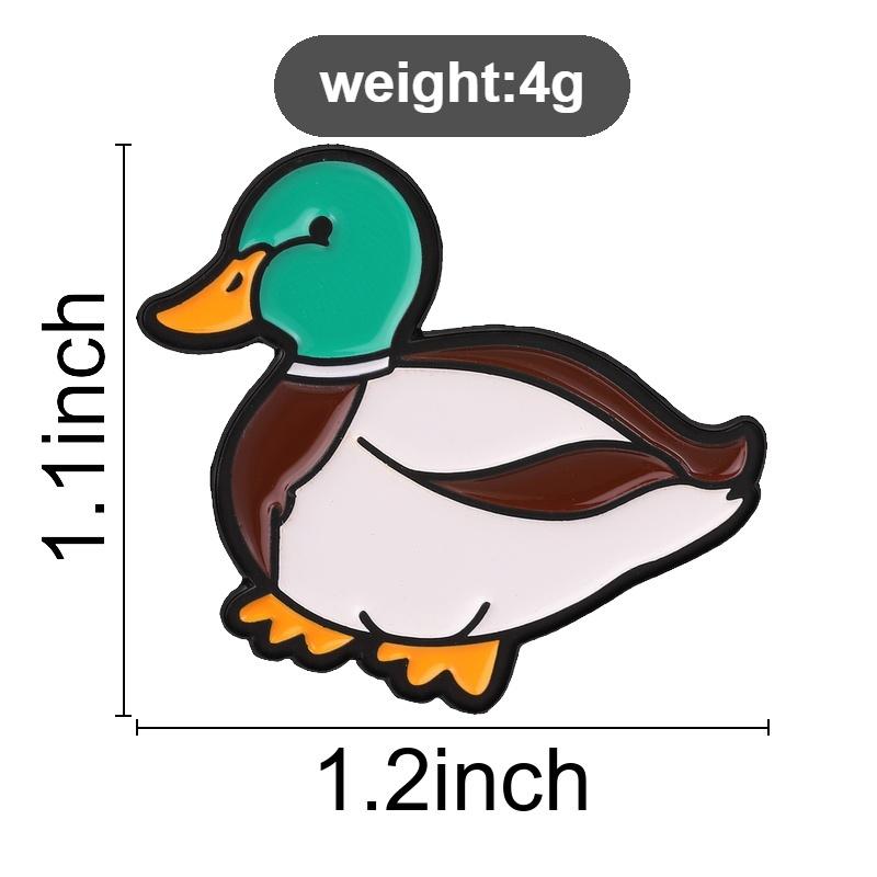 Mallard Duck Badge Wild Ducklings Enamel Pins Cartoon Waterfowl Brooches Nature Animal Lover Accessories Bag Decor