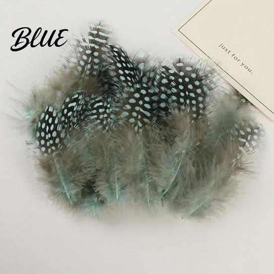 Feather Decorations for Colors 4.5-10cm Natural Chicken Guineahen Feathers Crafts 50Pcs Tail Bright Colored DIY