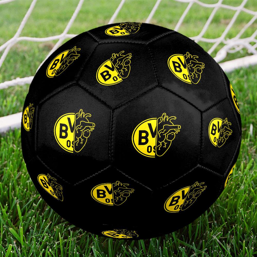 Borussia Dortmund Print Size 5 Soccer Ball, Standard Match Football for Sports Game and Team Practice, Ideal Gift for Soccer Fans