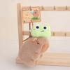 Soft Pulling Rope Capybara Dolls Key Ring Cartoon Capybara Keychain  Car Key Accessories