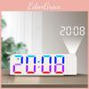 Digital Led Alarm Clock With Rgb Color Projection For Bedroom Decor